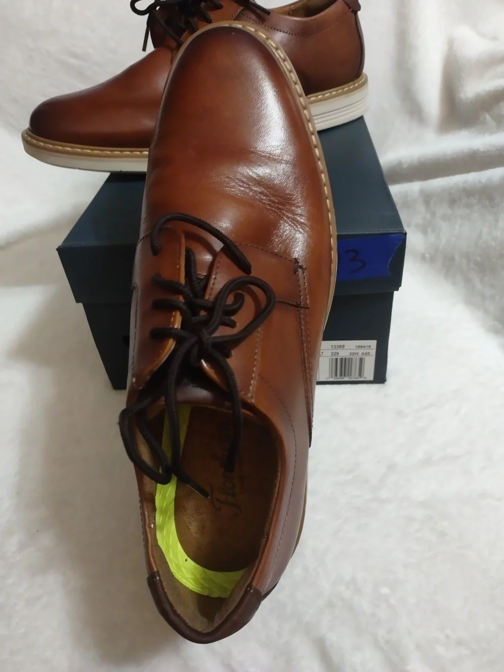 Florsheim Brown Leather Lace-Up Dress Shoes for Men